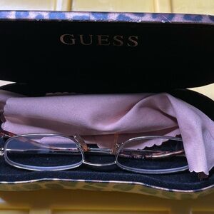 Vintage Guess Metallic Eyeglasses with Case